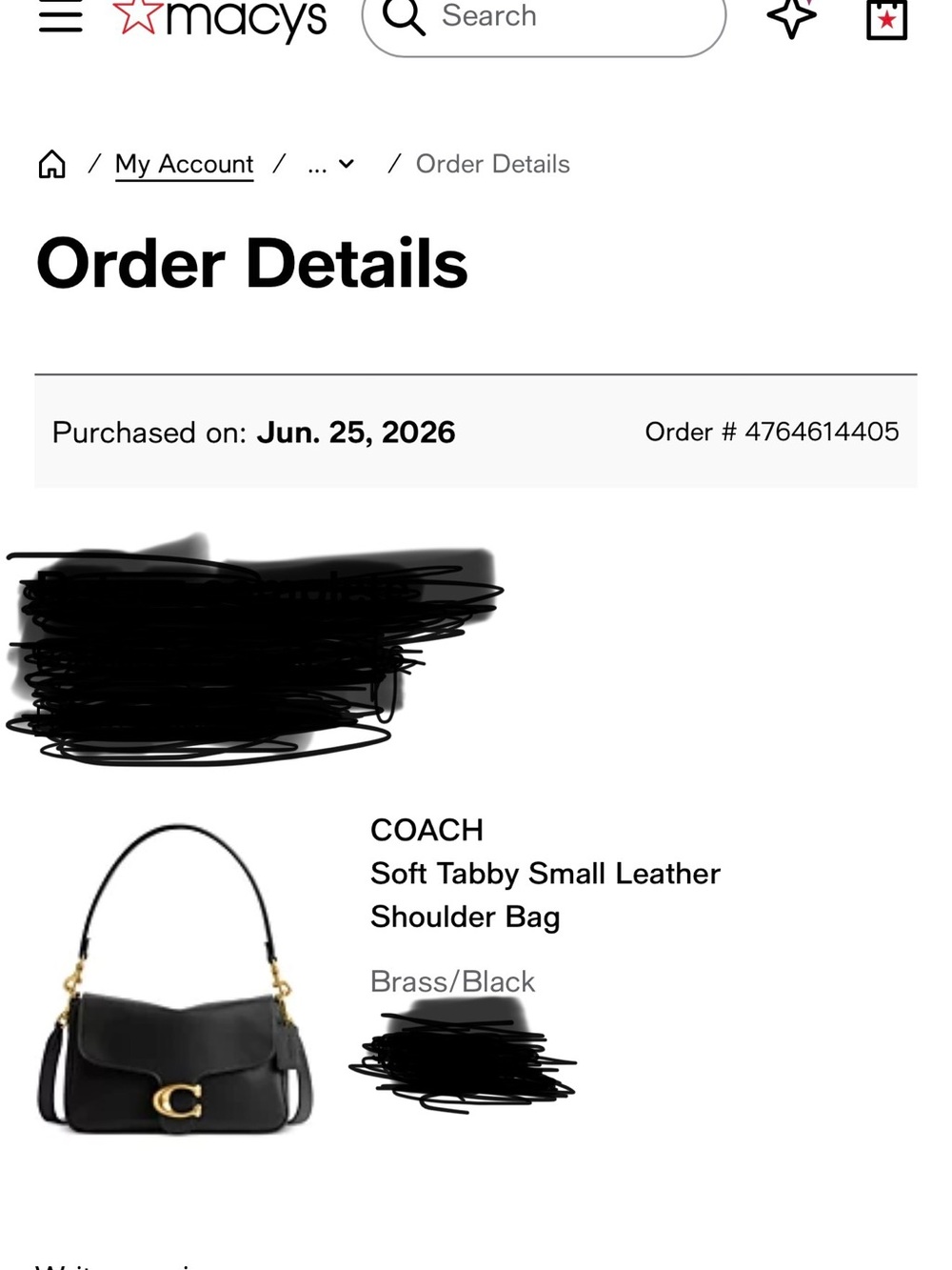 Coach Tabby Black soft Leather Shoulder Bag - Picture 15 of 16